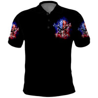 American Skull Polo Shirt American Live It Love It Or Get The Hell Out - Wonder Print Shop