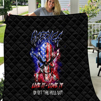 American Skull Quilt American Live It Love It Or Get The Hell Out - Wonder Print Shop