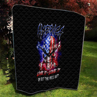 American Skull Quilt American Live It Love It Or Get The Hell Out - Wonder Print Shop