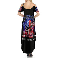 American Skull Summer Maxi Dress American Live It Love It Or Get The Hell Out - Wonder Print Shop
