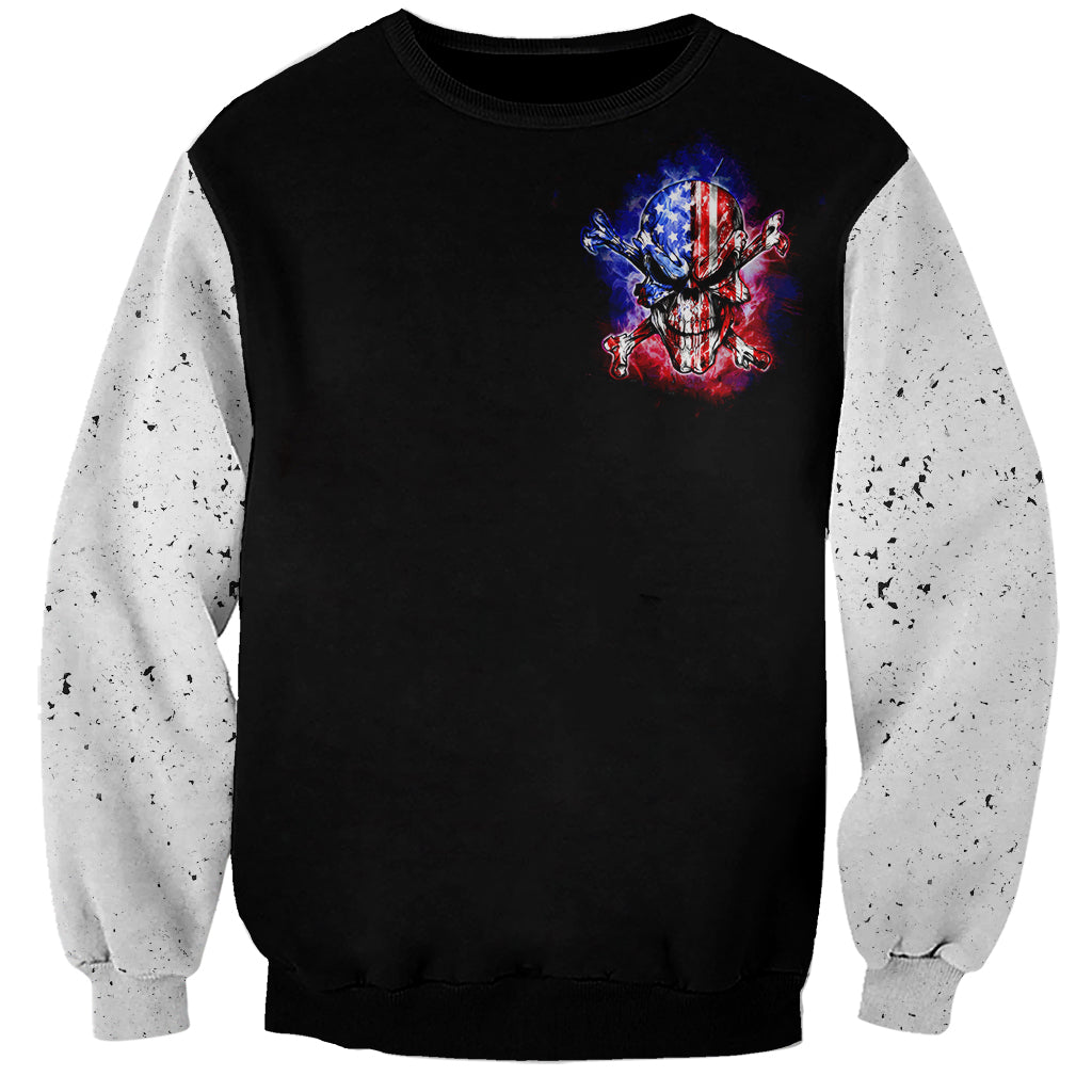American Skull Sweatshirt American Live It Love It Or Get The Hell Out - Wonder Print Shop