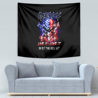 American Skull Tapestry American Live It Love It Or Get The Hell Out - Wonder Print Shop