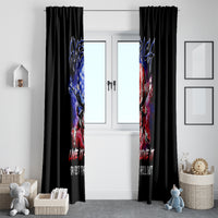 American Skull Window Curtain American Live It Love It Or Get The Hell Out - Wonder Print Shop