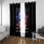 American Skull Window Curtain American Live It Love It Or Get The Hell Out - Wonder Print Shop