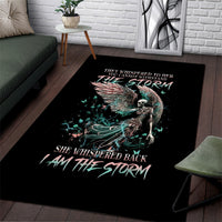 Angel Skull Area Rug She Whispered Back Iam The Storm - Wonder Print Shop