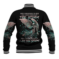 Angel Skull Baseball Jacket She Whispered Back Iam The Storm - Wonder Print Shop