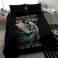 Angel Skull Bedding Set She Whispered Back Iam The Storm - Wonder Print Shop