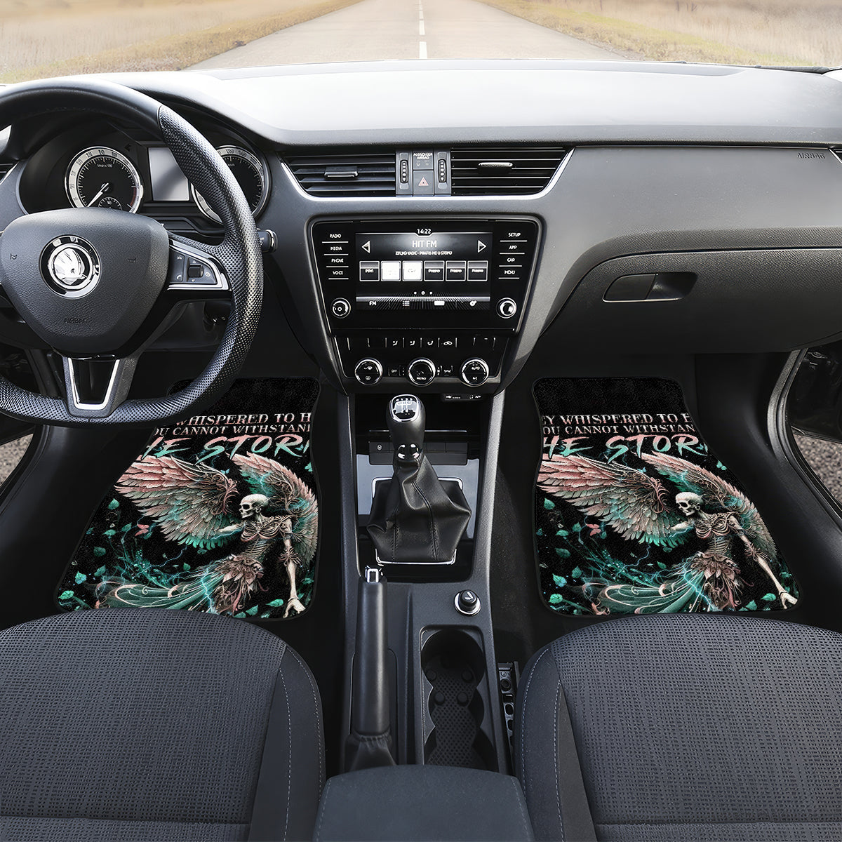Angel Skull Car Mats She Whispered Back Iam The Storm - Wonder Print Shop