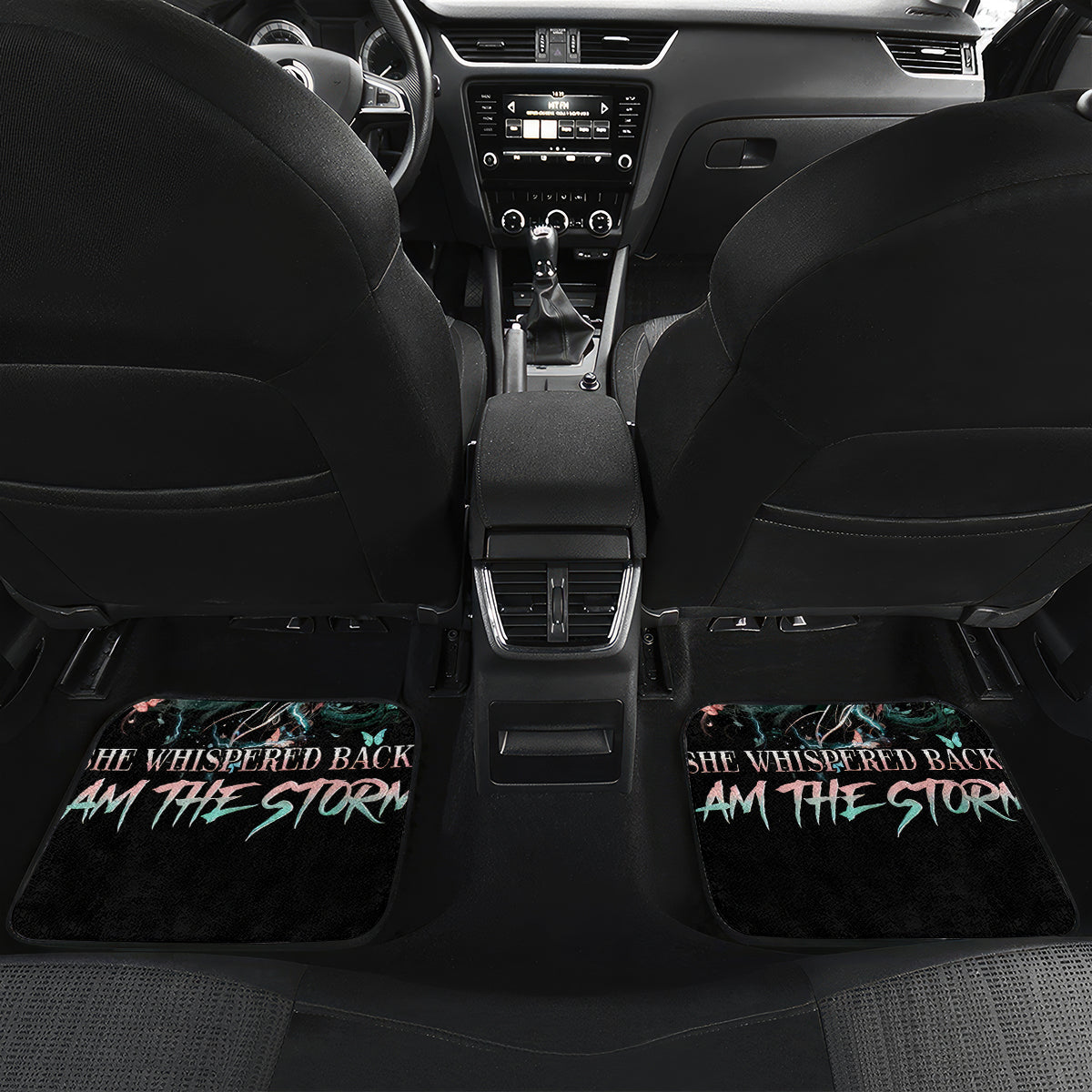 Angel Skull Car Mats She Whispered Back Iam The Storm - Wonder Print Shop