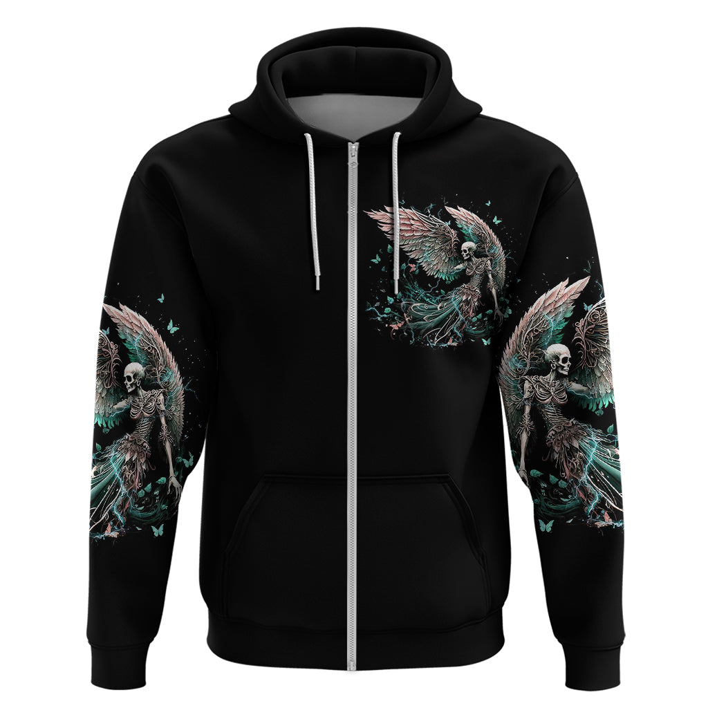 Angel Skull Hoodie She Whispered Back Iam The Storm - Wonder Print Shop