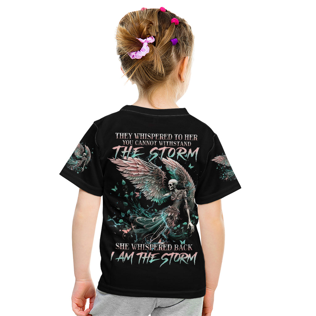 Angel Skull Kid T Shirt She Whispered Back Iam The Storm - Wonder Print Shop