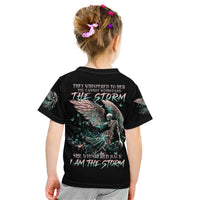 Angel Skull Kid T Shirt She Whispered Back Iam The Storm - Wonder Print Shop