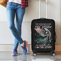 Angel Skull Luggage Cover She Whispered Back Iam The Storm - Wonder Print Shop