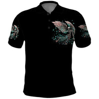 Angel Skull Polo Shirt She Whispered Back Iam The Storm - Wonder Print Shop