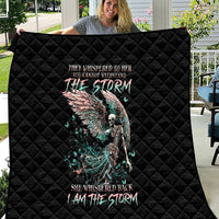 Angel Skull Quilt She Whispered Back Iam The Storm - Wonder Print Shop