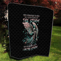 Angel Skull Quilt She Whispered Back Iam The Storm - Wonder Print Shop
