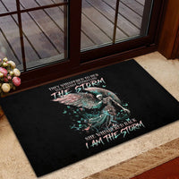 Angel Skull Rubber Doormat She Whispered Back Iam The Storm - Wonder Print Shop