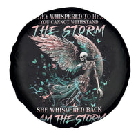 Angel Skull Spare Tire Cover She Whispered Back Iam The Storm - Wonder Print Shop