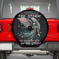 Angel Skull Spare Tire Cover She Whispered Back Iam The Storm - Wonder Print Shop