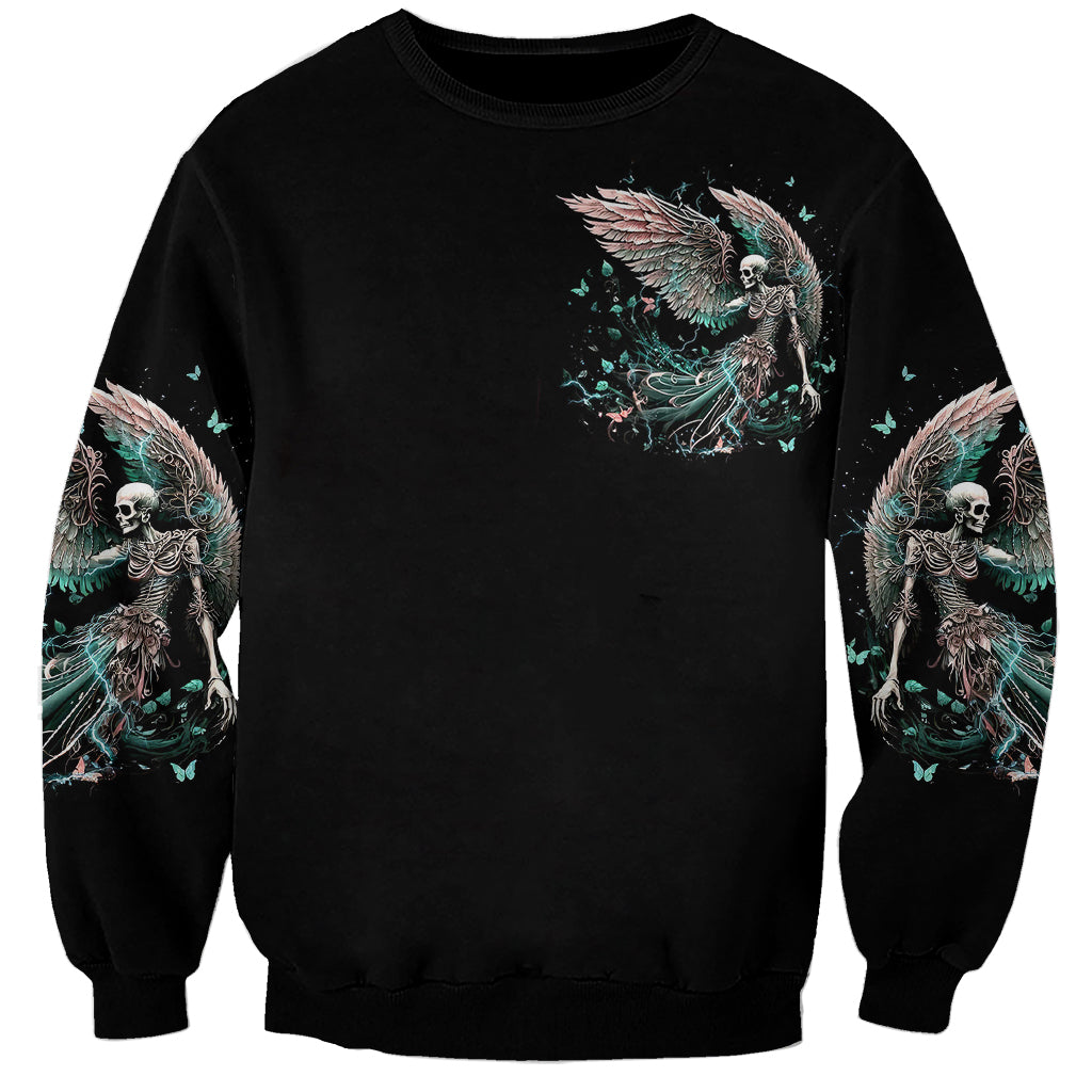 Angel Skull Sweatshirt She Whispered Back Iam The Storm - Wonder Print Shop