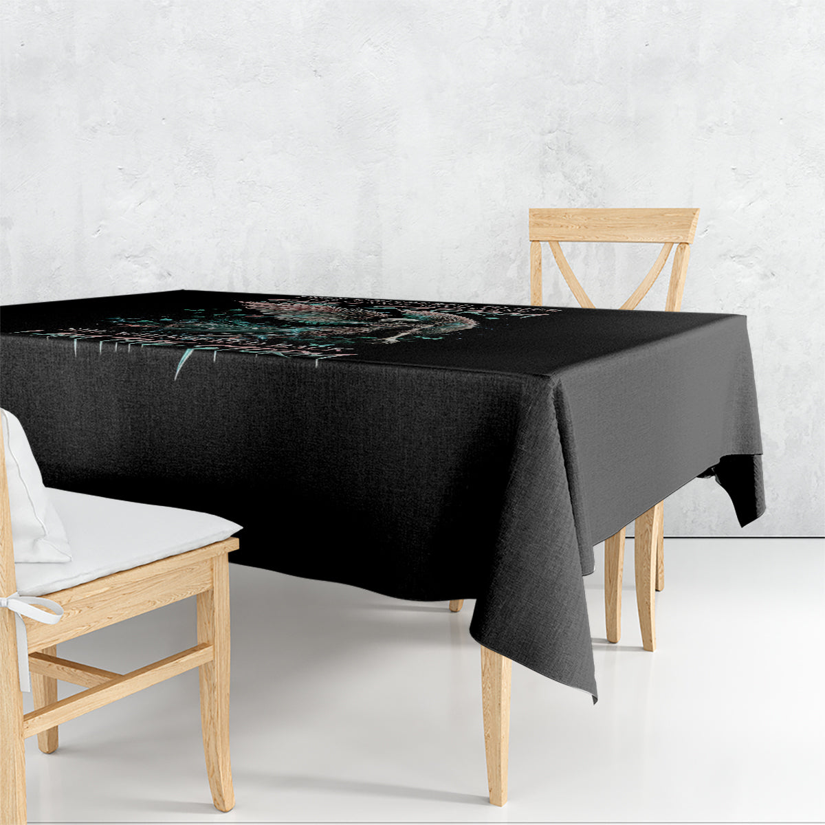 Angel Skull Tablecloth She Whispered Back Iam The Storm - Wonder Print Shop