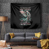 Angel Skull Tapestry She Whispered Back Iam The Storm - Wonder Print Shop