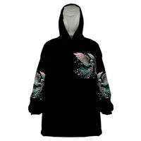Angel Skull Wearable Blanket Hoodie She Whispered Back Iam The Storm - Wonder Print Shop