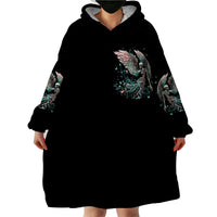 Angel Skull Wearable Blanket Hoodie She Whispered Back Iam The Storm - Wonder Print Shop
