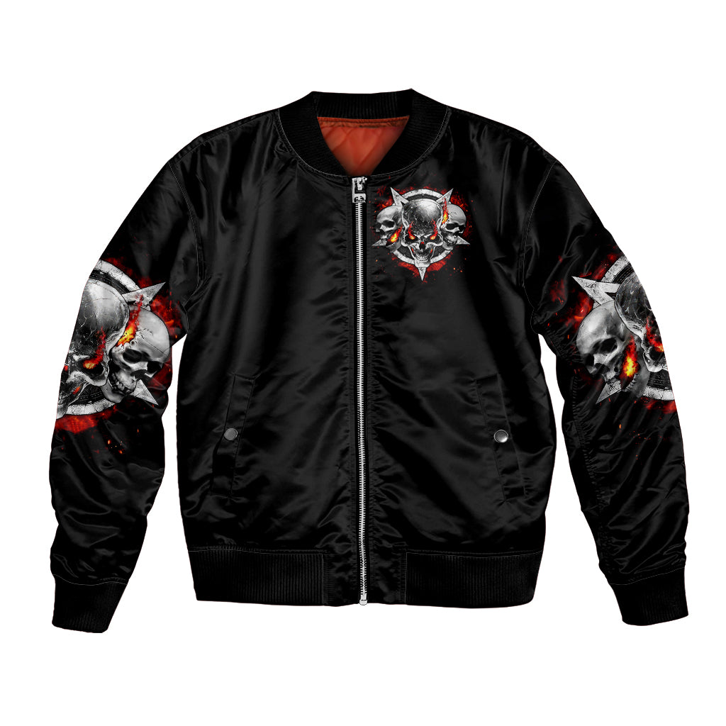 Satan Skull Bomber Jacket Become The Monster And Show Your True Smile - Wonder Print Shop