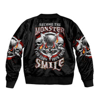 Satan Skull Bomber Jacket Become The Monster And Show Your True Smile - Wonder Print Shop