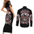 Satan Skull Couples Matching Short Sleeve Bodycon Dress and Long Sleeve Button Shirts Become The Monster And Show Your True Smile - Wonder Print Shop