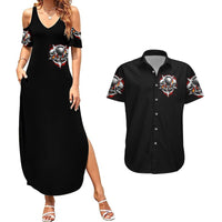 Satan Skull Couples Matching Summer Maxi Dress and Hawaiian Shirt Become The Monster And Show Your True Smile - Wonder Print Shop