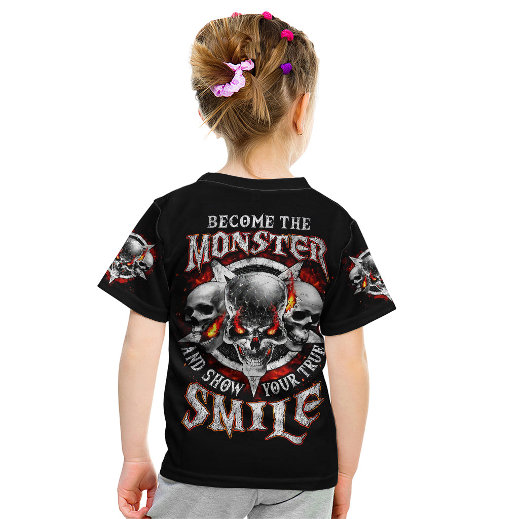 Satan Skull Kid T Shirt Become The Monster And Show Your True Smile - Wonder Print Shop