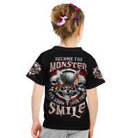 Satan Skull Kid T Shirt Become The Monster And Show Your True Smile - Wonder Print Shop