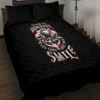 Satan Skull Quilt Bed Set Become The Monster And Show Your True Smile - Wonder Print Shop