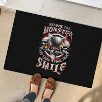 Satan Skull Rubber Doormat Become The Monster And Show Your True Smile - Wonder Print Shop