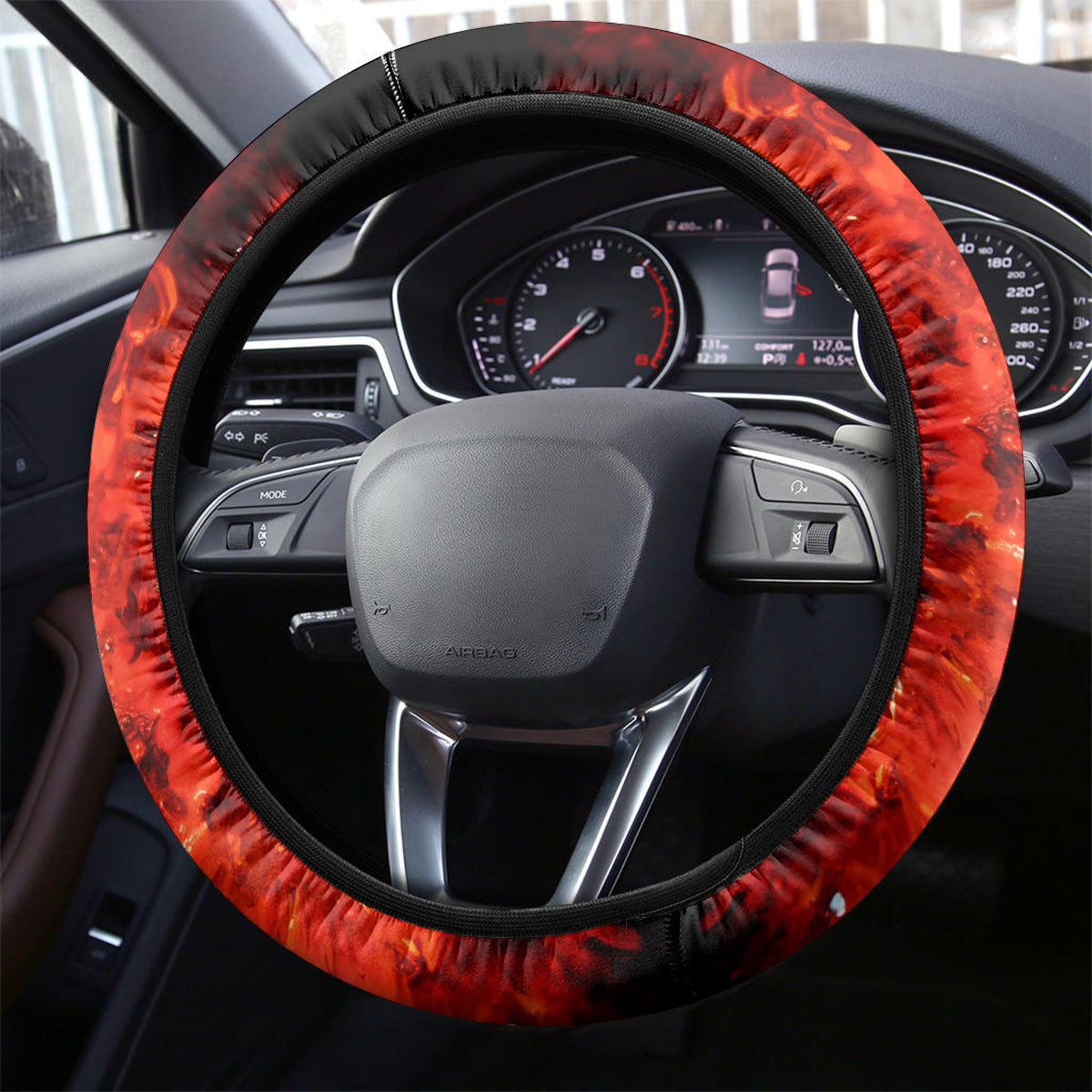 Satan Skull Steering Wheel Cover Become The Monster And Show Your True Smile - Wonder Print Shop