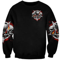 Satan Skull Sweatshirt Become The Monster And Show Your True Smile - Wonder Print Shop
