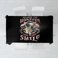 Satan Skull Tablecloth Become The Monster And Show Your True Smile - Wonder Print Shop