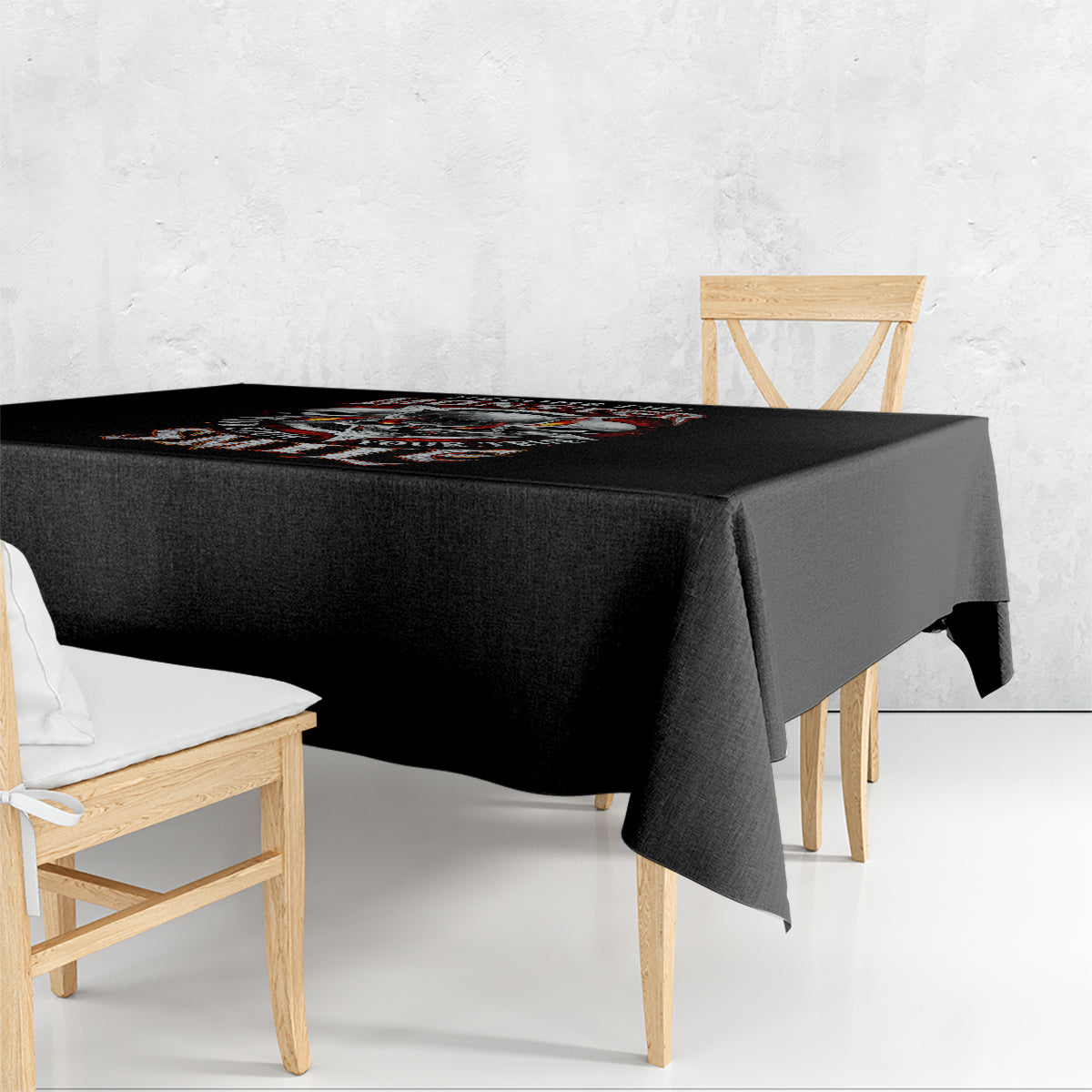 Satan Skull Tablecloth Become The Monster And Show Your True Smile - Wonder Print Shop