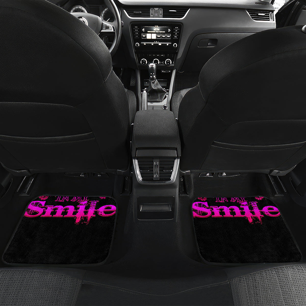 Flower Skull Car Mats Can You See The Fuck You In My Smile - Wonder Print Shop
