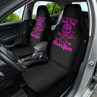 Flower Skull Car Seat Cover Can You See The Fuck You In My Smile - Wonder Print Shop
