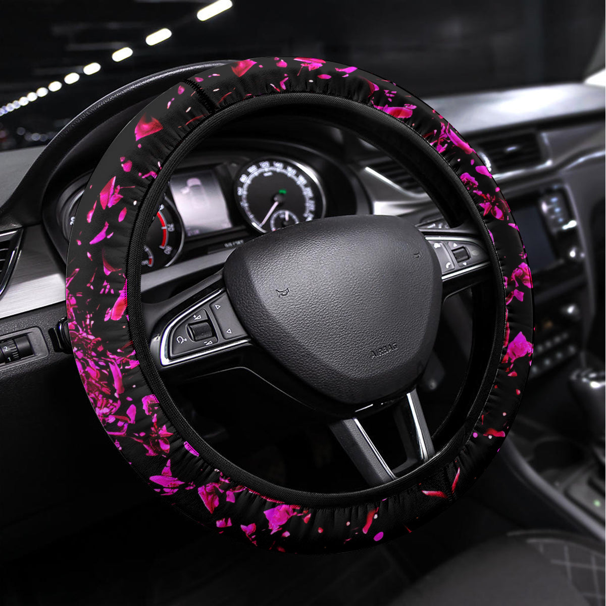 Flower Skull Steering Wheel Cover Can You See The Fuck You In My Smile - Wonder Print Shop