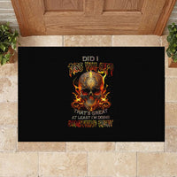Fire Skull Rubber Doormat Did I Piss You Off That's Great At Least I'm Doing Something Right - Wonder Print Shop