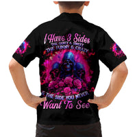 Rose Skull Family Matching Mermaid Dress and Hawaiian Shirt I Have 3 Sides And You Never Want To See - Wonder Print Shop