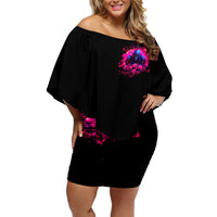 Rose Skull Family Matching Off Shoulder Short Dress and Hawaiian Shirt I Have 3 Sides And You Never Want To See - Wonder Print Shop