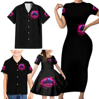 Rose Skull Family Matching Short Sleeve Bodycon Dress and Hawaiian Shirt I Have 3 Sides And You Never Want To See - Wonder Print Shop