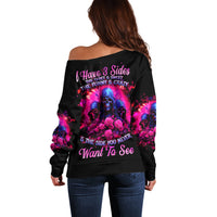 Rose Skull Off Shoulder Sweater I Have 3 Sides And You Never Want To See - Wonder Print Shop