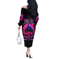 Rose Skull Off The Shoulder Long Sleeve Dress I Have 3 Sides And You Never Want To See - Wonder Print Shop