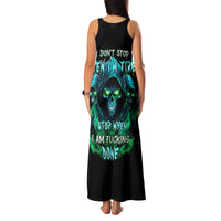 Flame Skull Family Matching Tank Maxi Dress and Hawaiian Shirt I Don't Stop When I Tired I Stop When I Fucking Done - Wonder Print Shop